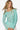 Front view of Exposed Seam Long Sleeve Lace Knit Top, Color Electric Blue