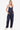 Patch Pocket Wide Leg Sleeveless Women's Jumpsuit in Navy