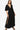 Front view of Plunge Neck Maxi Cover-Up Dress, Color Black