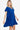 Side view of Royal Blue Dress with pockets and short sleeves.