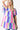 Front view of Short Sleeve Striped Tiered Top, Color Multi