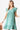 Front view of Short Sleeve V Neck Ruffled Hem Dress, Color Dusty Sage