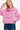 Women's acid wash fleece half snap sweatshirt with a front kangaroo pocket