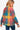 Back view of the color block plaid sweater, showing the pattern's full design.